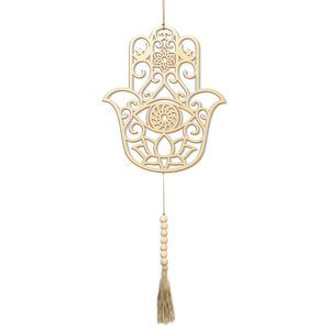 13.5'' In Hamsa Hand Meditation Symbol Sacred Geometry Wood Wall Art🐶